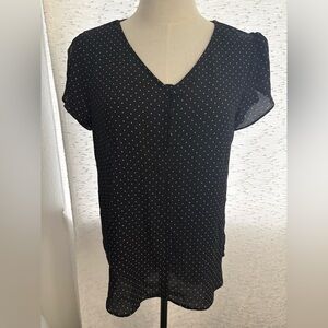Philosophy Blouse with White Dots